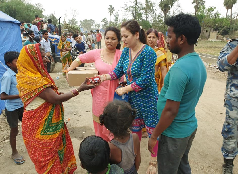 Solar Light and Sanitary Pad Distribution